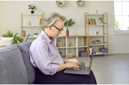 Elderly successful woman with gray, a Person Photo by StudioRomantic