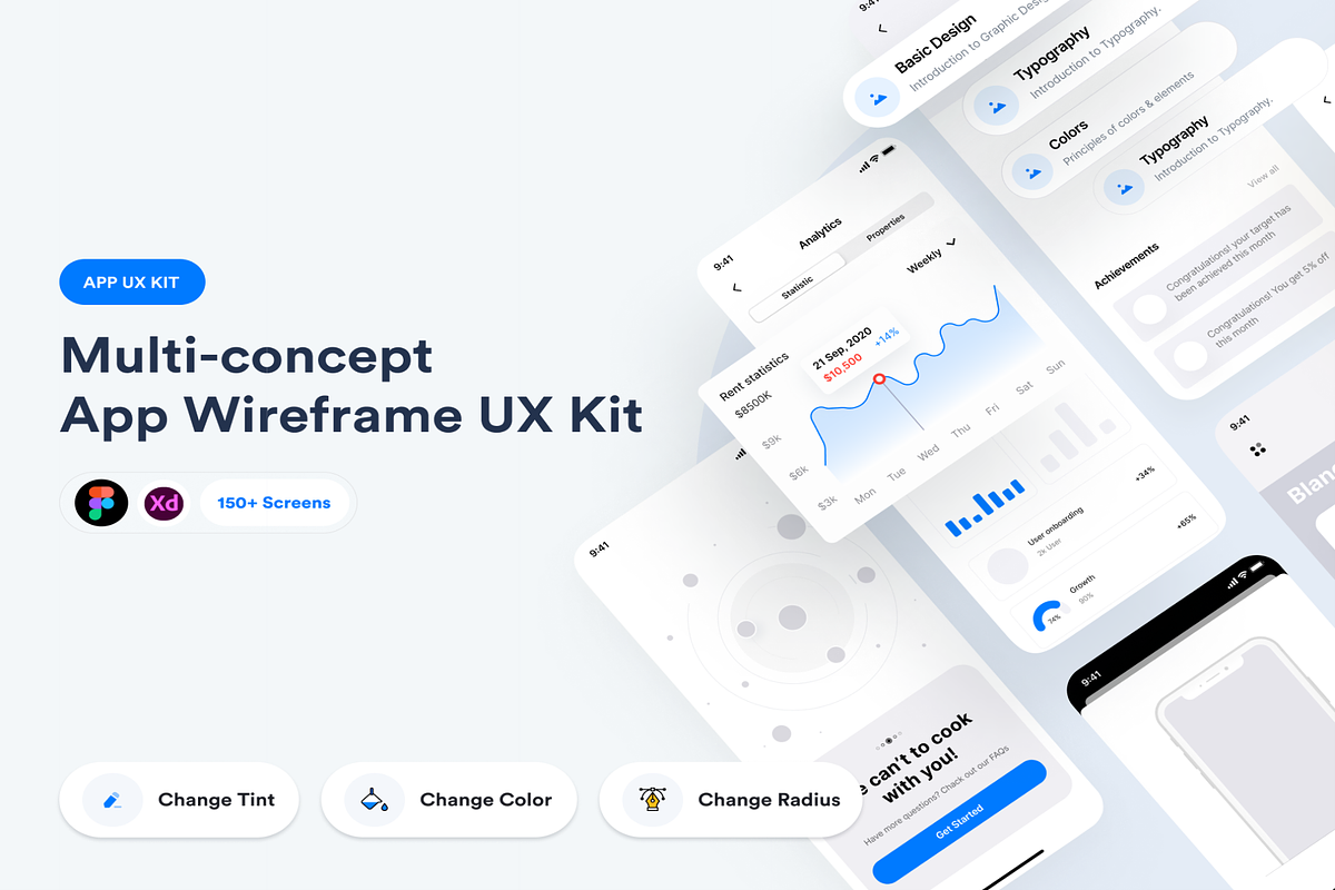 concept App Wireframe UX Kit preview 7