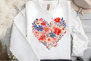 watercolor Hart 4th of july, an Illustration by DreamCafeArt (Thumbnail 4 of 5)