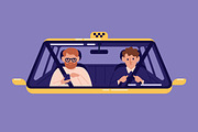 Taxi driver with customers set, a Person Illustration by Good Studio (Thumbnail 3 of 5)