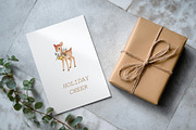 Woodland Deer Clipart, a Seasonal Illustration by Housui Patterns (Thumbnail 11 of 13)