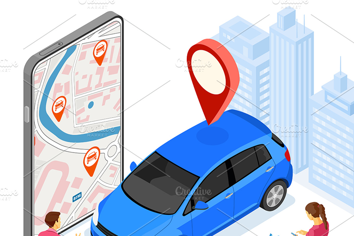 Car Sharing Service Concepts, a Person Illustration by TAlex (Photo 4 of 6)