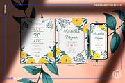 Foliage Wedding Invitation Suite Set, an Invitation Template by Millusti (Thumbnail 2 of 10)
