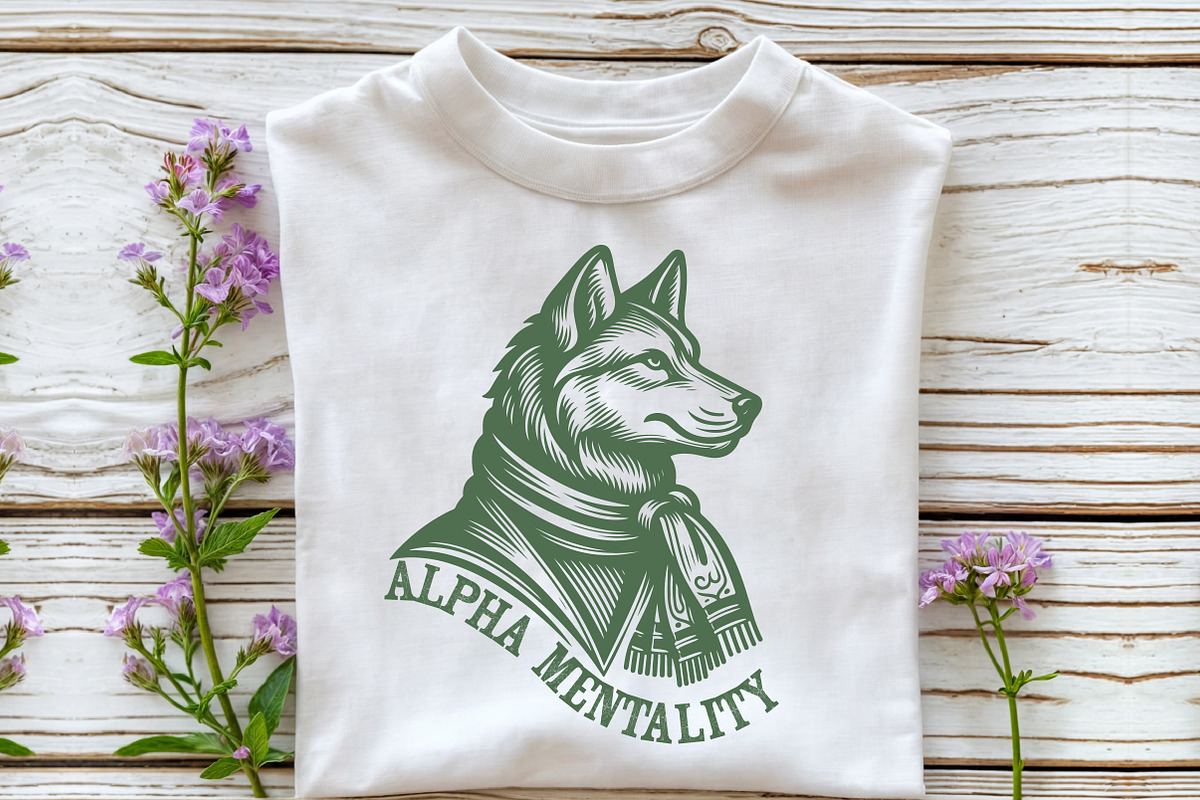 Retro Wolf Design with Swagger, an Illustration by Pixels.Craft (Photo 7 of 7)