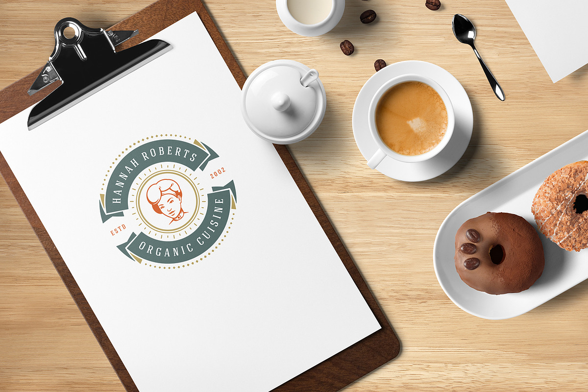 36 Restaurant Logos and Badges, a Branding & Logo Template by Vasya Kobelev (Photo 14 of 20)