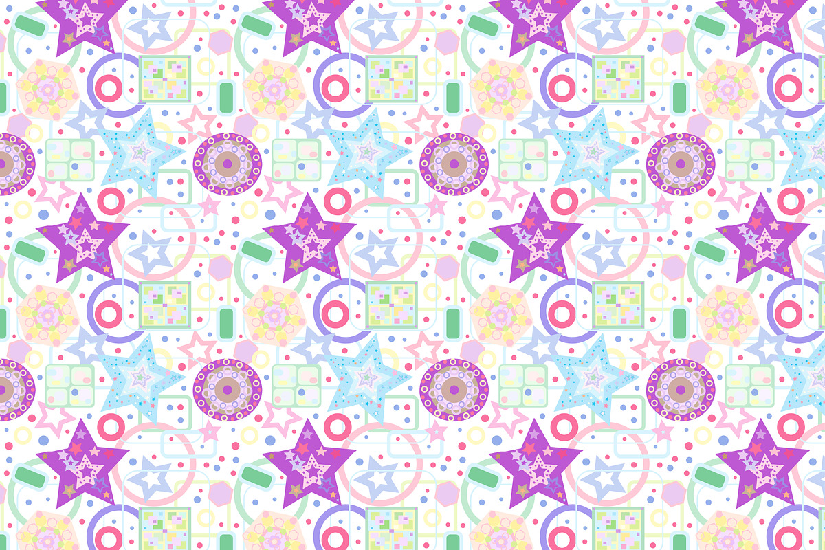 11 abstract memphis patterns, a Pattern Graphic by natsa (Photo 3 of 6)