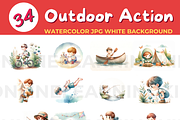 Outdoor Action watercolor JPG white, a Sport Illustration by John_Walker (Thumbnail 2 of 2)