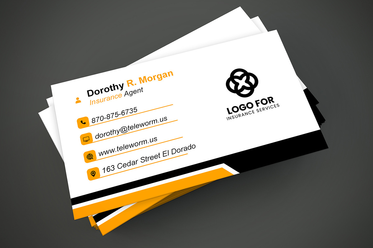 Simple General Business Card PSD preview 2