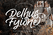 Delhus Fyione, a Script Font by Joko Setiono (Thumbnail 1 of 12)