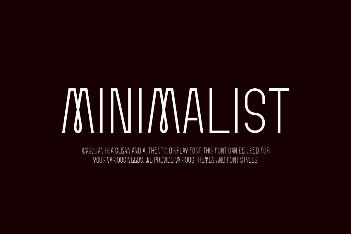 Wasquan - Minimal Font, a Sans Serif Font by Iqsiart Studio (Photo 4 of 7)