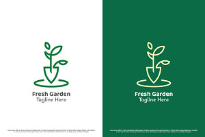Shovel Leaf Garden Logo Design Icon, a Branding & Logo Template by Morvana Crew