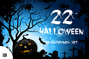 Halloween Backgrounds Set, a Seasonal Illustration by PictureInStock (Thumbnail 1 of 3)