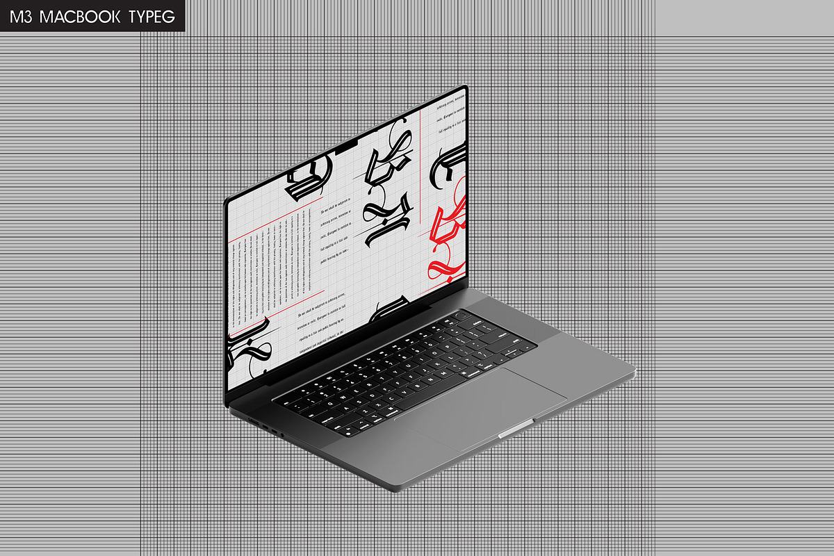 M3 Macbook Pro TYPEG, a Mac Mockup by cromatixclassroom (Photo 3 of 4)