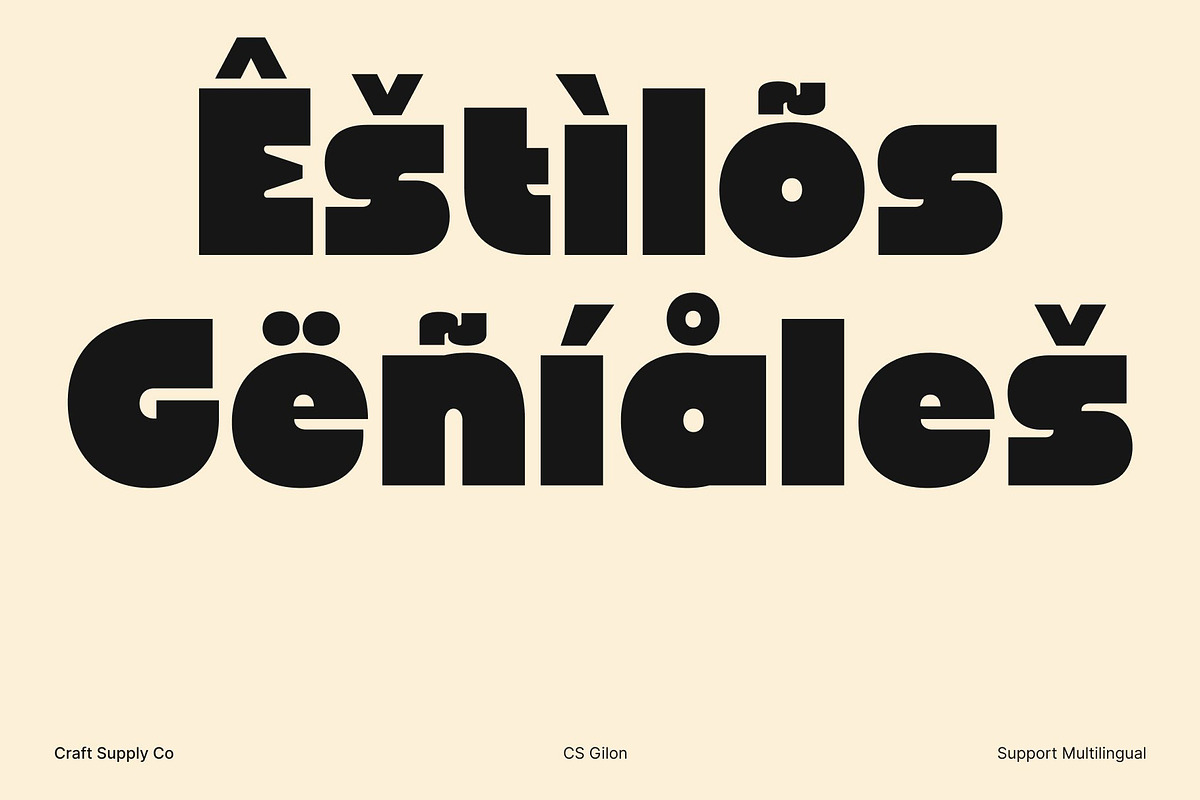 CS Gilon – Chunky Sans Font, a Sans Serif Font by Craft Supply Co. (Photo 6 of 8)