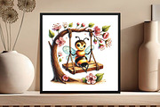 Spring Bees Clipart 2, an Illustration by DreamCafeArt (Thumbnail 5 of 5)