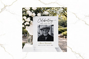 Funeral Welcome Sign B&W Canva FR001, a Poster Template by TyphoonStudio (Thumbnail 5 of 8)