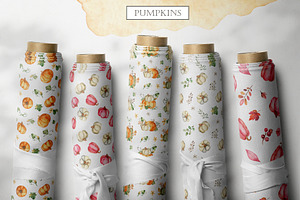 Pumpkins Watercolor Collection