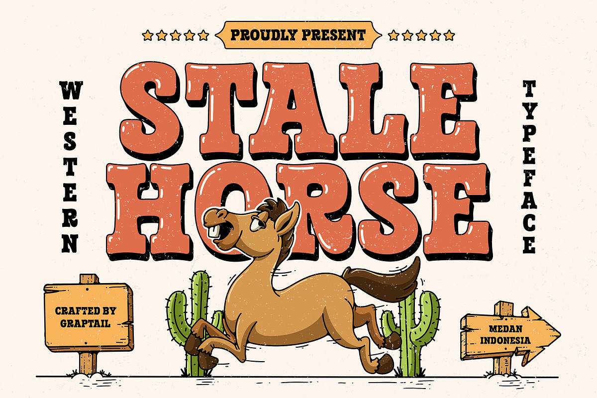 Stale Horse | Western Typeface, a Slab Serif Font by Graptail (Photo 1 of 10)
