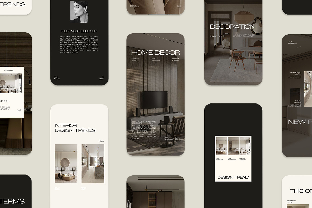 200 Interior Design Instagram Bundle Canva and Photoshop