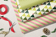 Retro Christmas Clipart and Patterns, a Pattern Graphic by PATTERNS etc. (Thumbnail 4 of 10)