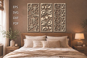 Floral Wall Decor Art Set, an Object Graphic by Creative Art