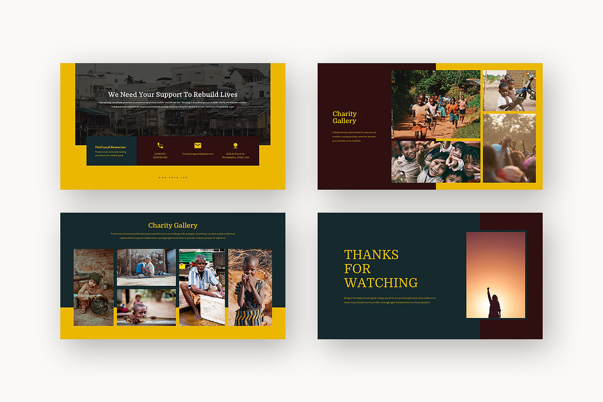 Kota : Charity Pitch Google Slides, a Presentation Template by Punkl Camp (Photo 16 of 16)