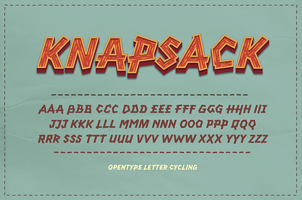 KNAPSACK - Decorative Font Family, a Font by Punch