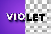 VIOLET - 3D Modern text effect, a Layer Style Add-On by Pixie Creative (Thumbnail 2 of 2)