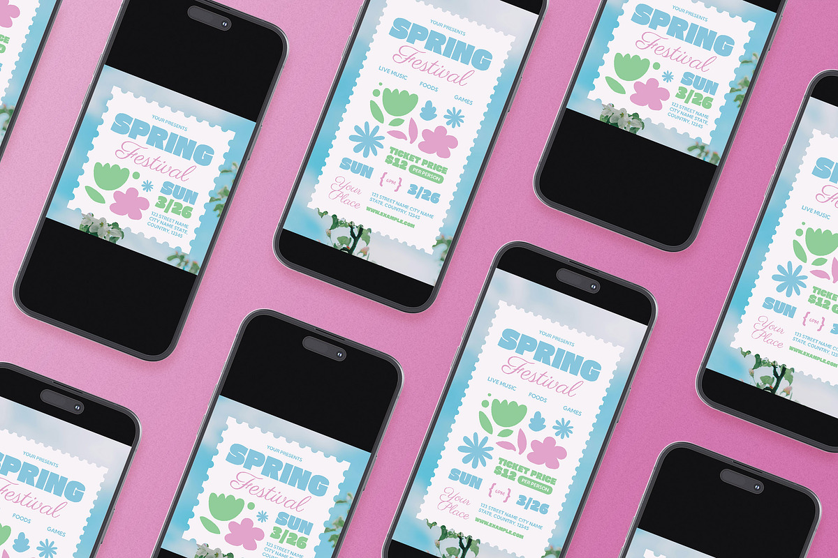 Spring Festival Flyer Set, a Flyer Template by Aiyari Graphic (Photo 2 of 3)