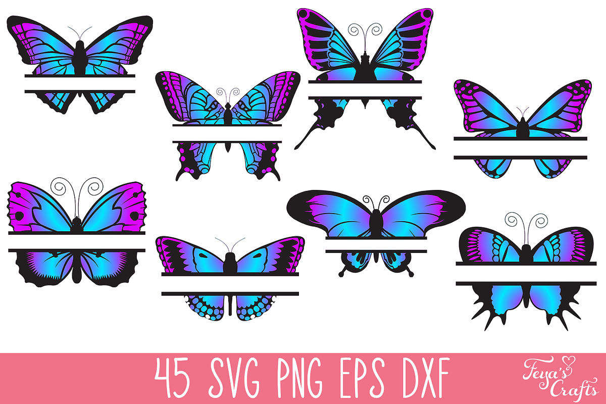 Layered Butterflies Bundle, an Object Graphic by Anastasia Feya (Photo 9 of 10)