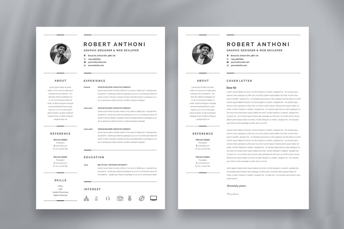 Clean Resume CV, a Resume Template by Blackcloud_Creations (Photo 2 of 7)