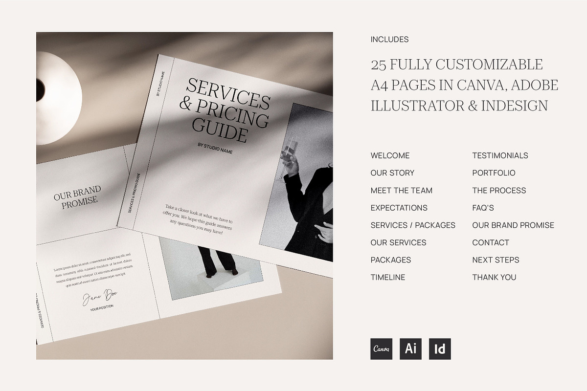 Services and Pricing Guide Template, a Presentation Template by Wild Theory (Photo 2 of 12)
