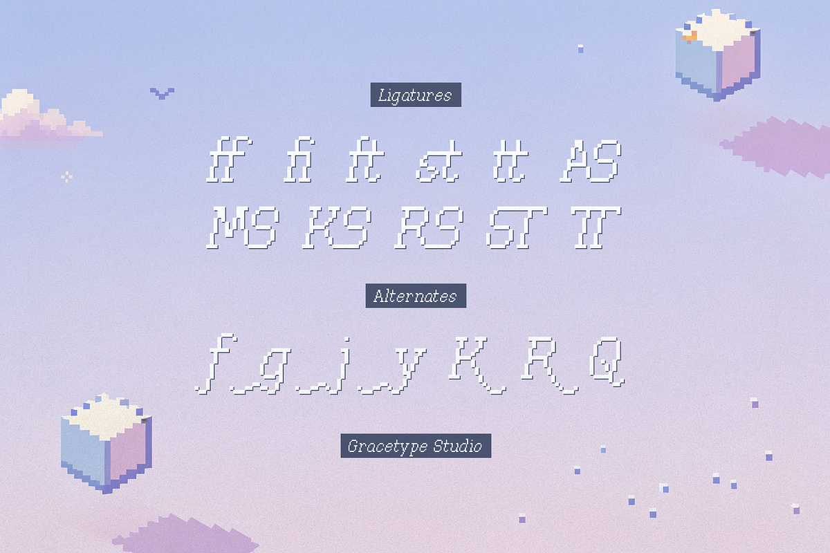 Word Craft | Premium Pixel Font, a Script Font by gracetype_studio (Photo 12 of 12)