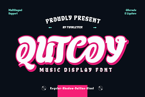 Qutcoy - Display Font, a Sans Serif Font by twinstd