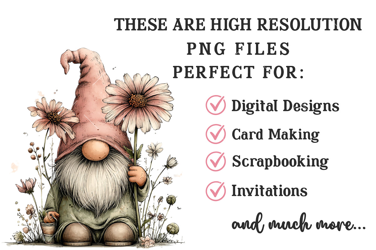 Whimsical Spring Gnome Clipart, an Illustration by OK Design (Photo 4 of 6)