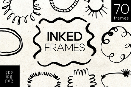 INKED FRAMES freehand doodle vector