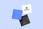 Square Business Card Mockup Bundle, an Advertising Mockup by graphypix (Thumbnail 13 of 14)