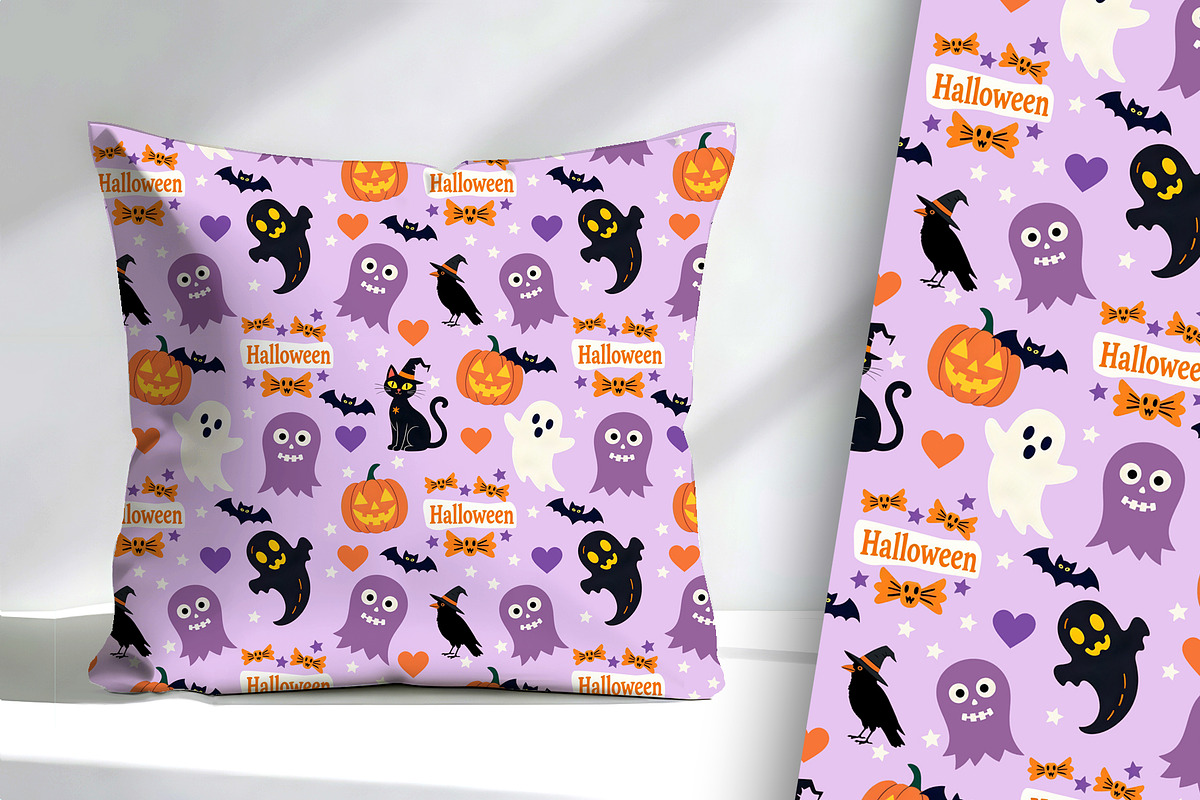 Halloween Gathering Seamless Pattern, a Pattern Graphic by Sharon Schwalbe (Photo 4 of 6)