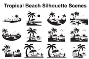 Coastal Paradise Silhouette Set, an Object Graphic by Creativeshirt (Thumbnail 1 of 3)