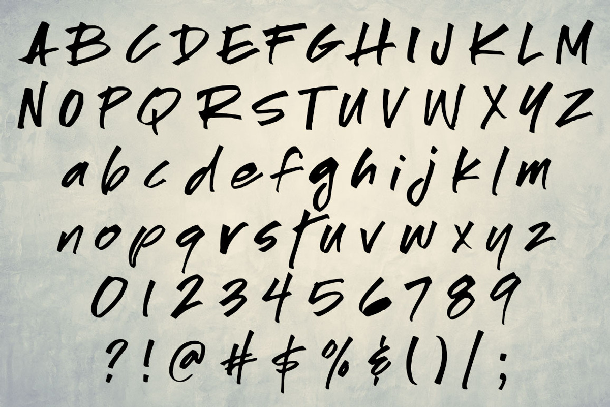 Saboteur: a moody inky font preview 2