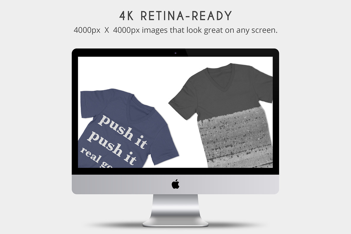 V-Neck T-Shirt Apparel Mockups, a Shirt Mockup by Photific (Photo 2 of 5)