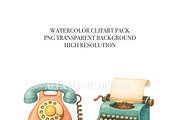 Retro Clipart Set, a Decorative Illustration by Pati Charm Studio (Thumbnail 4 of 8)