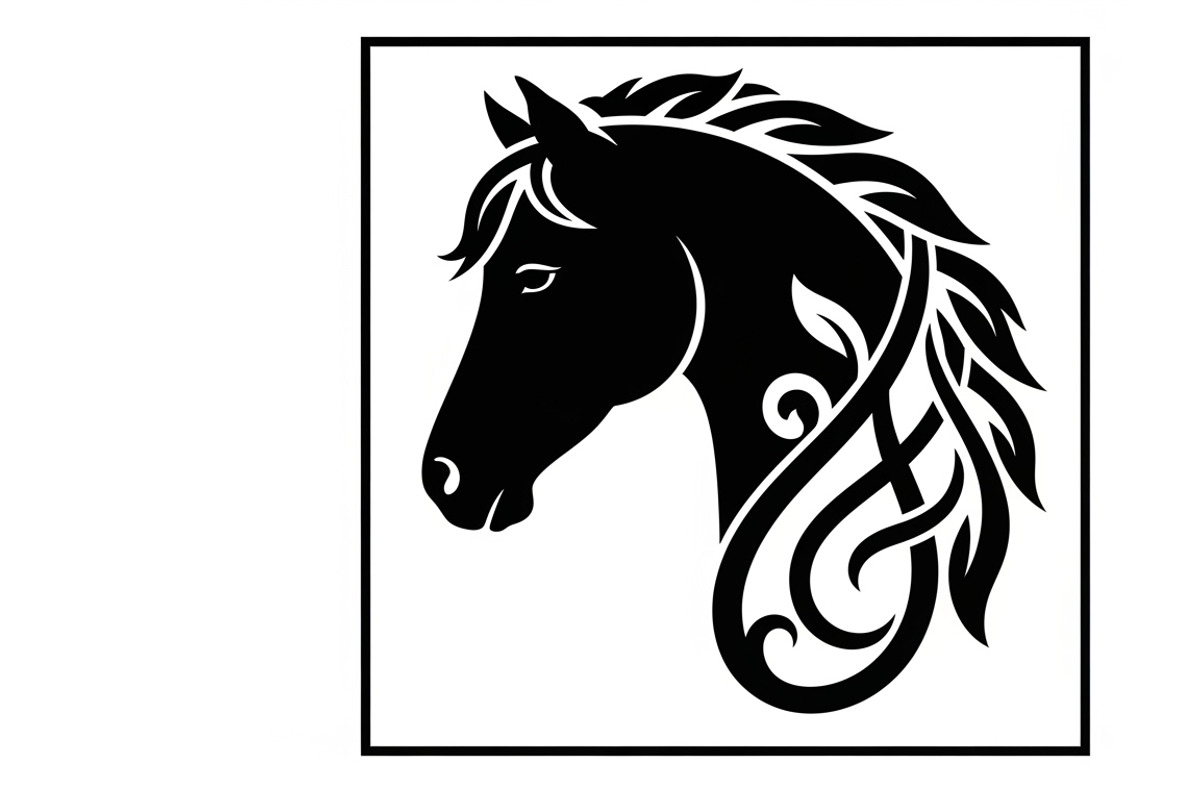Elegant horse head wall decor design, an Illustration by Amazin_art (Photo 2 of 25)