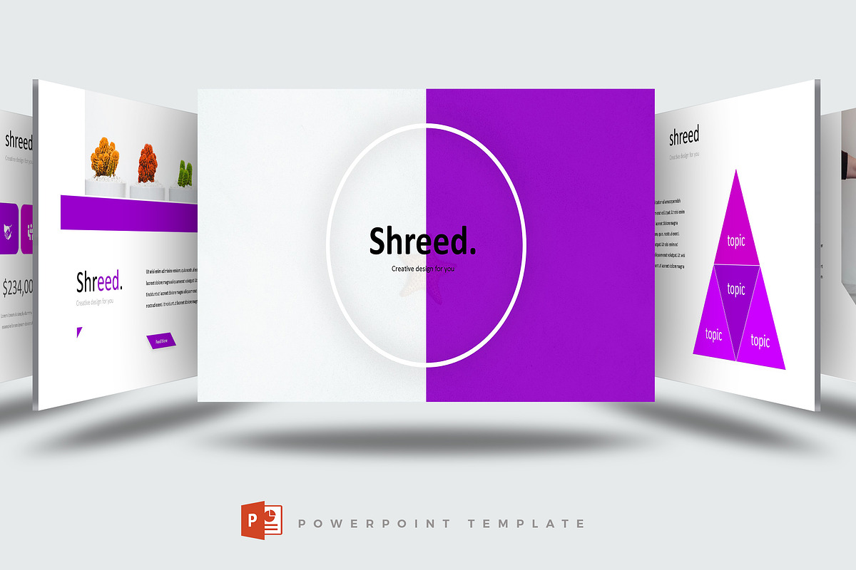 Shreed - Powerpoint Template, a Presentation Template by AQR Studio