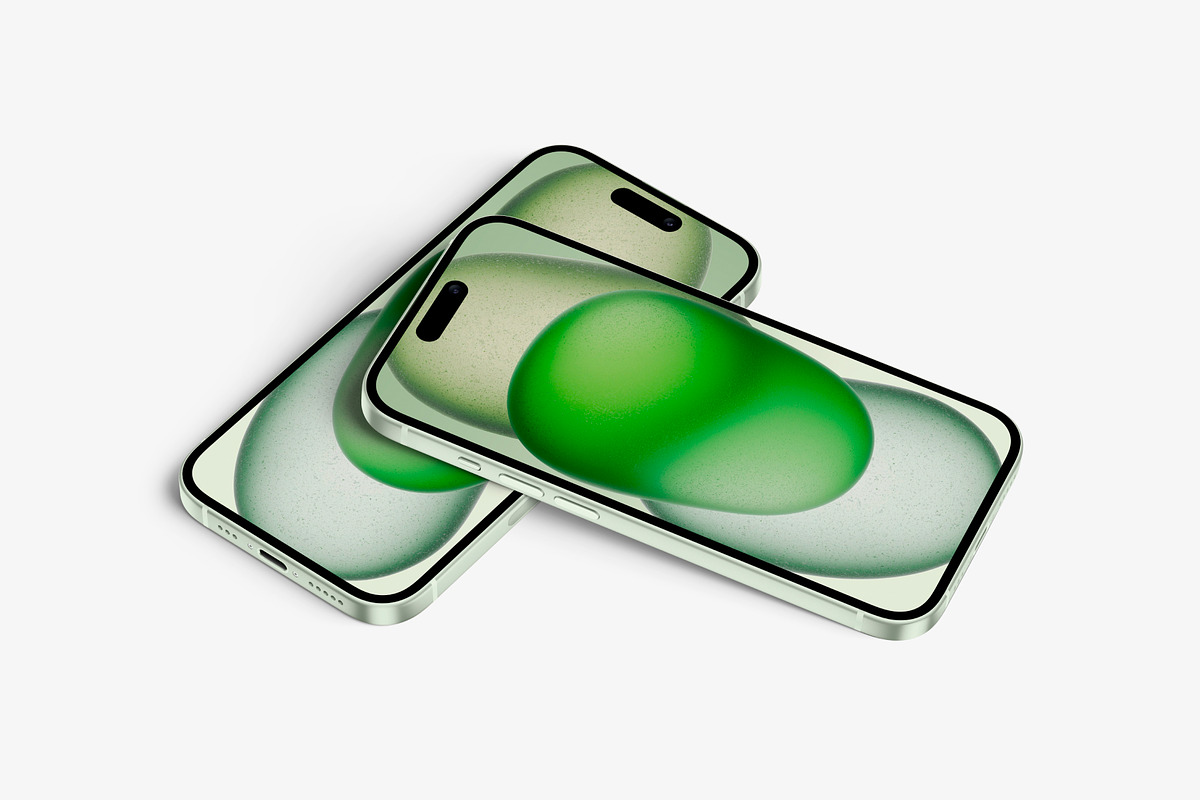 iPhone 15 Mockups, an iPhone Mockup by ls.graphics (Photo 8 of 11)