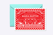 Papel Picado Invite Template, an Invitation Template by origamiprints (Thumbnail 1 of 2)