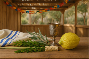 In Jewish festival of Sukkot, yellow, a Holiday Photo by Ungvar Studio