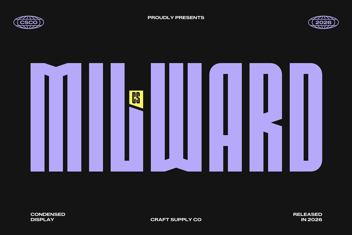 CS Milward – Condensed Font, a Sans Serif Font by Craft Supply Co. (Photo 1 of 8)