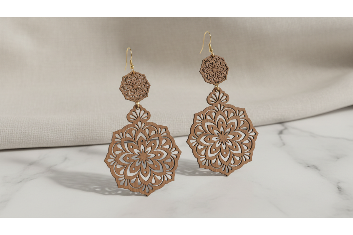 Floral Charm Earring Files, a Graphic by hafijul (Photo 3 of 11)