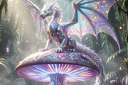 Crystal Dragon in Bio Iridescent, an Animal Illustration by Sharon Schwalbe (Thumbnail 5 of 6)